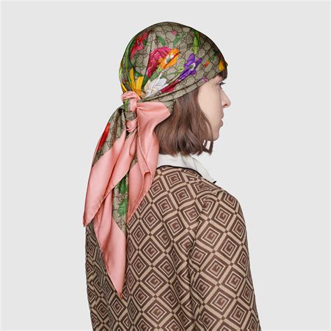 women's gucci head scarf|original gucci silk scarf.